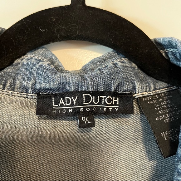 Lady Dutch | Beaded Denim Snap Up Shirt - Picture 13 of 15